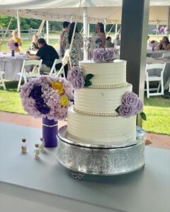 Custom designed wedding cake